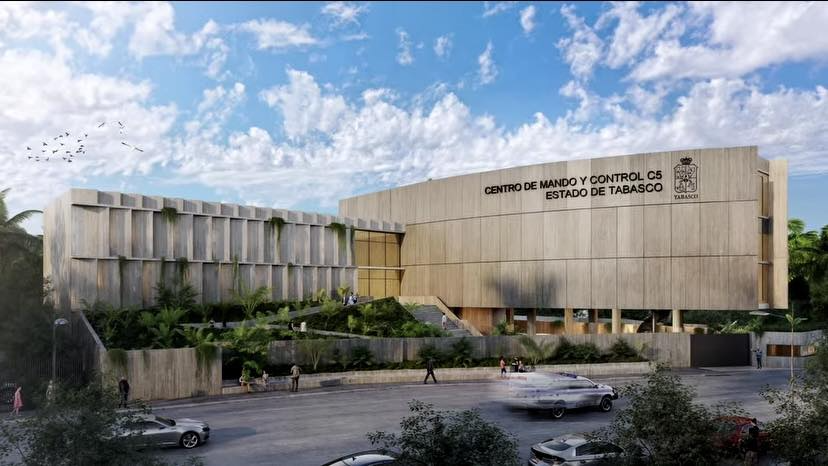 Render del nuevo C5 con cientos de cámaras y tecnología de vigilancia avanzada.