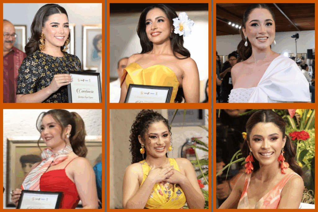 Aspirantes municipales a la Flor de Oro 2026 durante la entrega de constancias en la Preferia de la Feria Tabasco 2026.