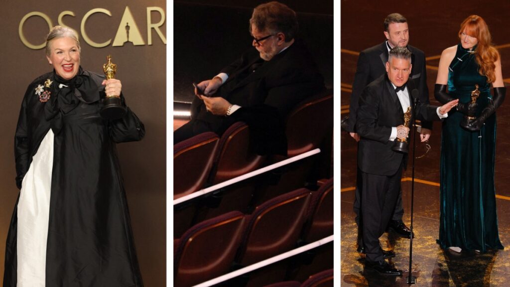 Equipo creativo de Frankenstein celebra los premios Oscar 2026 en categorías técnicas como vestuario, maquillaje y diseño de producción.