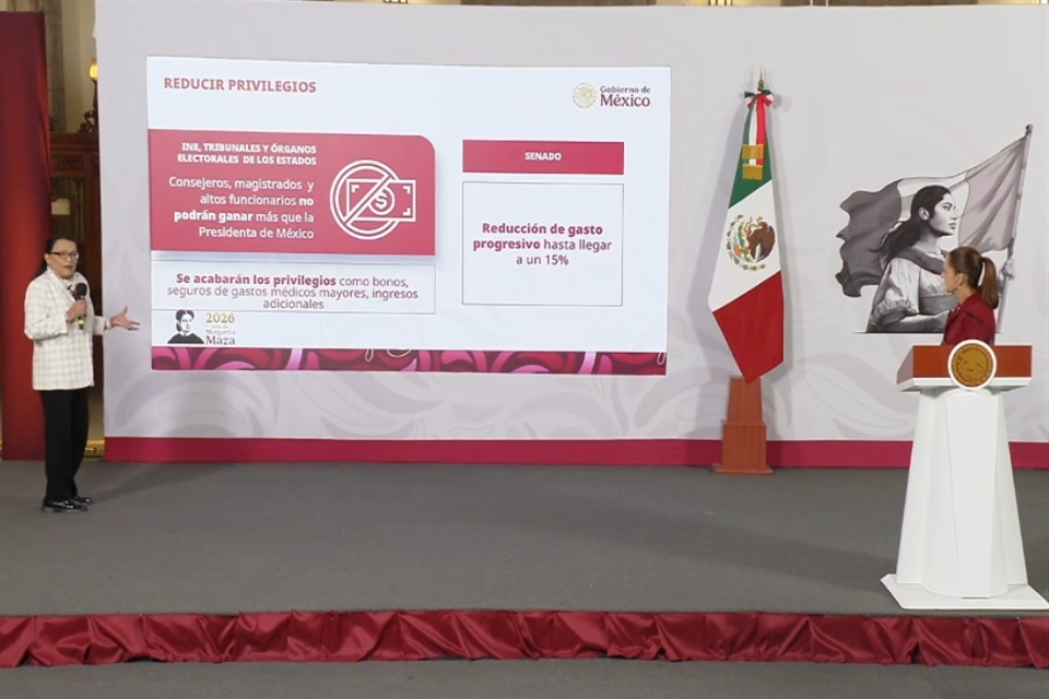 Rosa Icela, presenta propuesta de reforma electoral con reducción de gastos