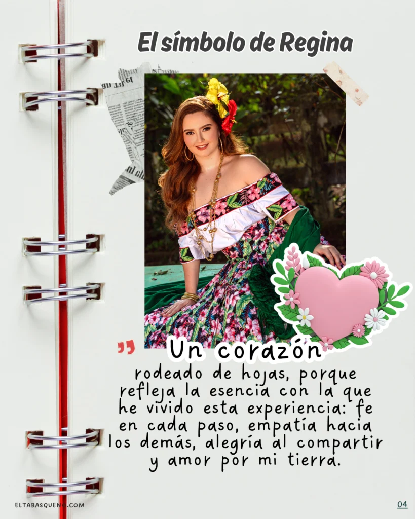 Símbolo de Regina Colín Vivas corazón con hojas Feria Tabasco 2026